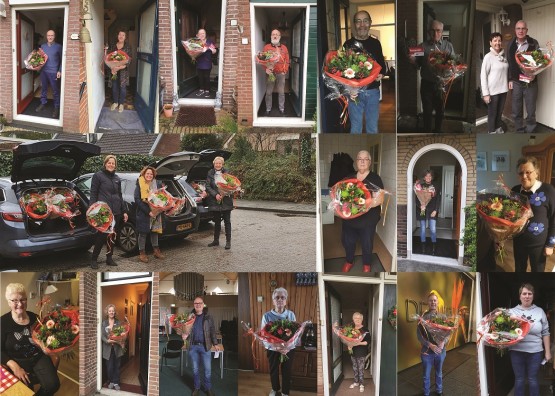 Vrijwilligers in de bloemetjes gezet