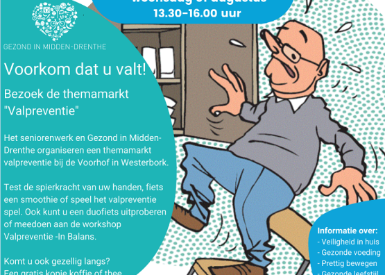 Voorkom dat u valt! Bezoek de themamarkt Valpreventie