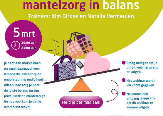 Webinar 'Privé, werk en mantelzorg in balans'