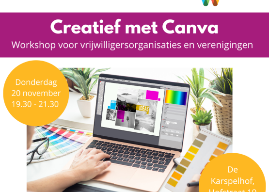 Workshop voor vrijwilligers: Creatief met Canva