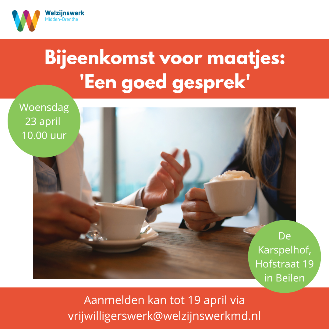 Bijeenkomst een goed gesprek Bijeenkomst een goed gesprek